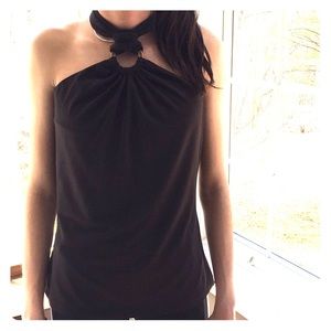 Michael Kors Logo Ring Halter Top